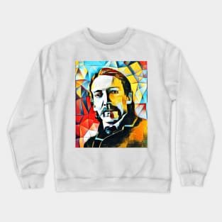 Robert Louis Stevenson Abstract Portrait | Robert Louis Stevenson Abstract Artwork 15 Crewneck Sweatshirt